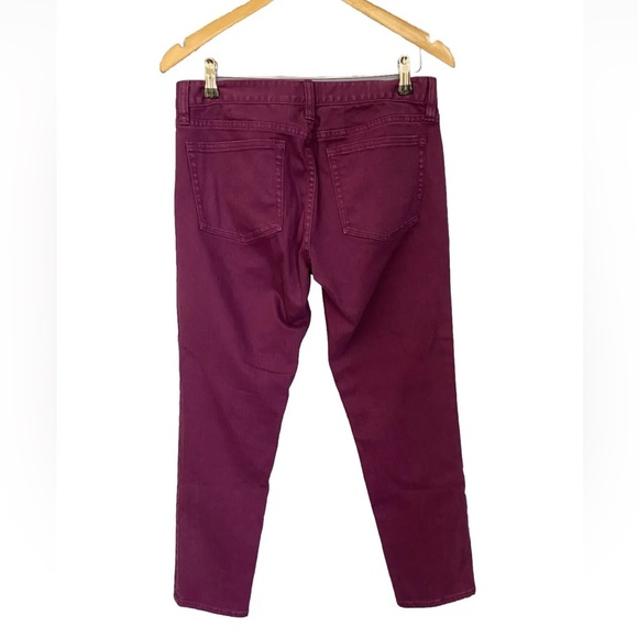 J Crew Purple Denim Toothpick Ankle Skinny Leg Jeans Women’s size 29 Low Rise - Picture 2 of 7